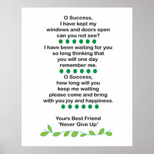 Erfolgsgedichte Inspirierend Motivierend Poster