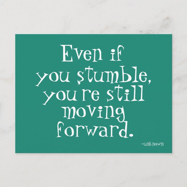 Erfolgsinspirierung - Aquamarine Motivierend Postk Ankündigungspostkarte (Vorderseite)