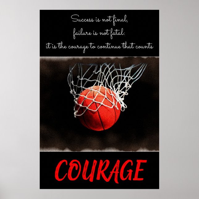 Erfolgskurs Basketball Inspiration Poster (Vorne)