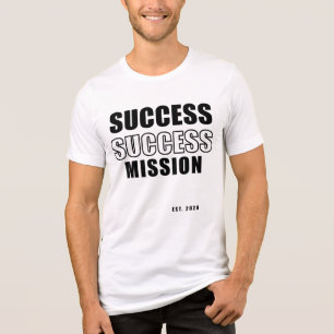 Erfolgsmission Est. 2028 Typography T-Shirt Tri-Blend Shirt