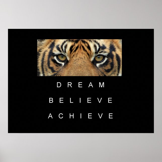 Erfolgsmotivation der Tigerleistung Poster (Vorne)