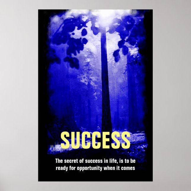 Erfolgsquote bei Blue Night Tree Inspiration Poster (Vorne)