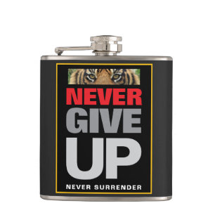 Erfolgsquote gibt nie auf, nie übergeben flachmann