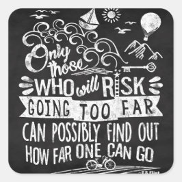 Erfolgsquote Persianztypografie-Zitat Quadratischer Aufkleber