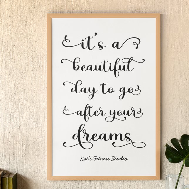 Erfolgsquote Tägliche Motivation Schwarz-weiß Poster (Von Creator hochgeladen)