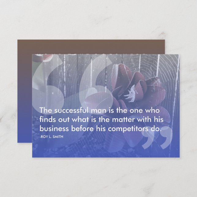 Erfolgsquote von Roy l Smith Einladung (Vorne/Hinten)