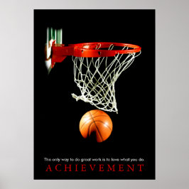 Erfolgsquote Zitat Motivierend Basketball Poster
