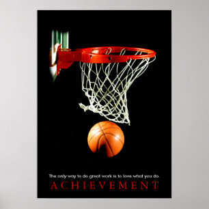 Erfolgsquote Zitat Motivierend Basketball Poster