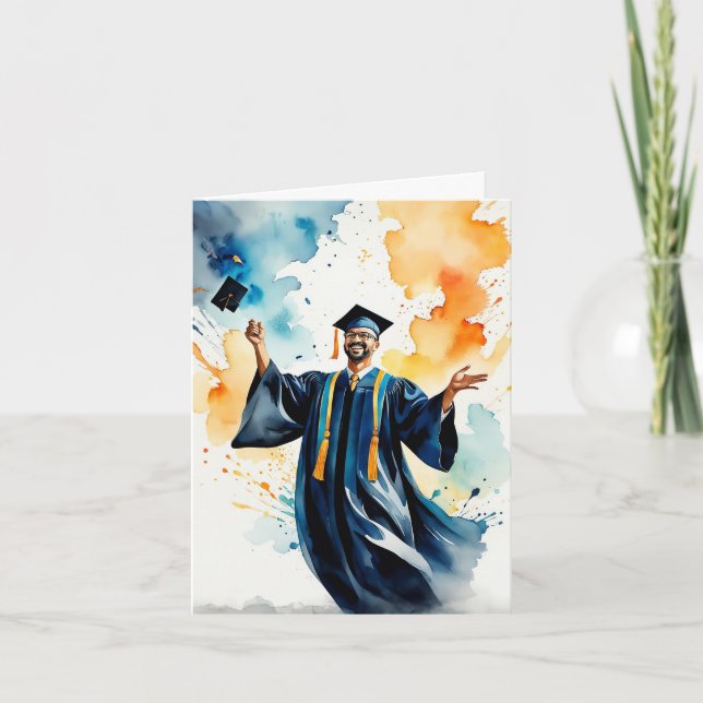 Erfolgsspass - Überschwang eines Absolventen Karte (Vorderseite)