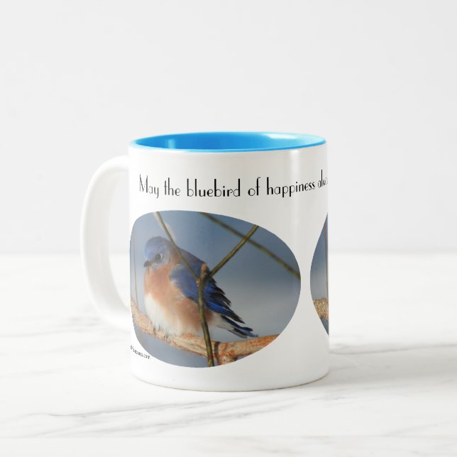 Erfolgsvogel, inspirierend zweifarbige tasse (Vorderseite Links)