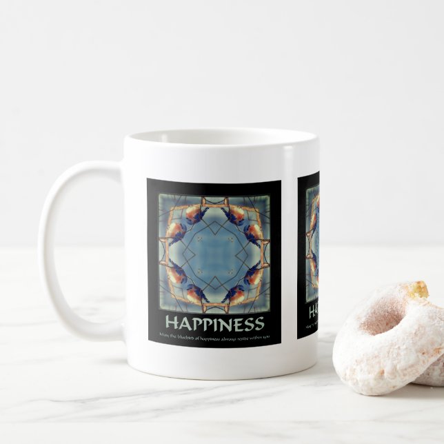 Erfolgsvogel - inspirierendes Zitat Kaffeetasse (Mit Donut)