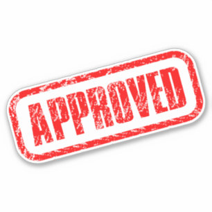 Erfolgszertifiziert - Offiziell genehmigte Briefma Aufkleber