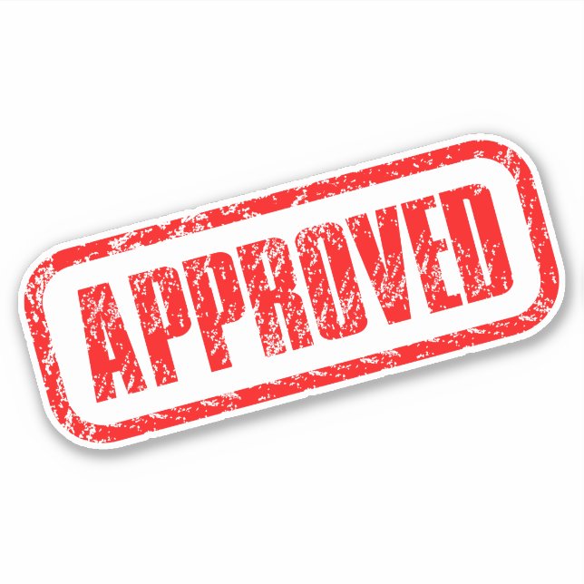 Erfolgszertifiziert - Offiziell genehmigte Briefma Aufkleber (Vorderseite)