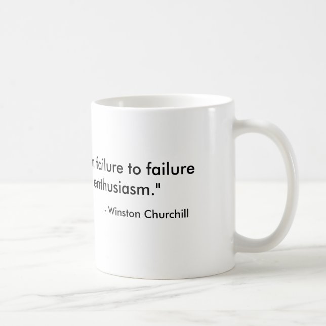 Erfolgszitat Churchill Kaffee-Tasse Tasse (Rechts)
