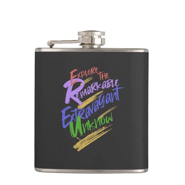 Erforschen Sie bemerkenswertes unbekanntes Extrava Flachmann (Vorderseite)