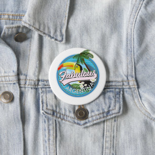 erforschen Sie das fabelhafte Argentinienlogo Button