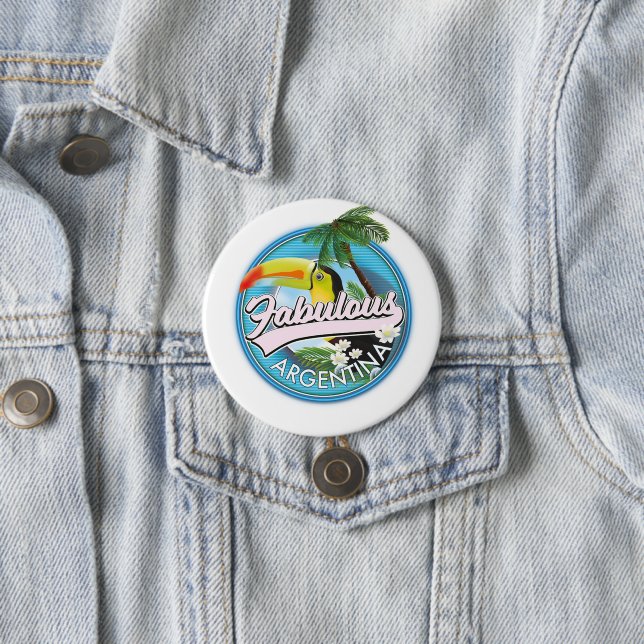 erforschen Sie das fabelhafte Argentinienlogo Button (Beispiel)