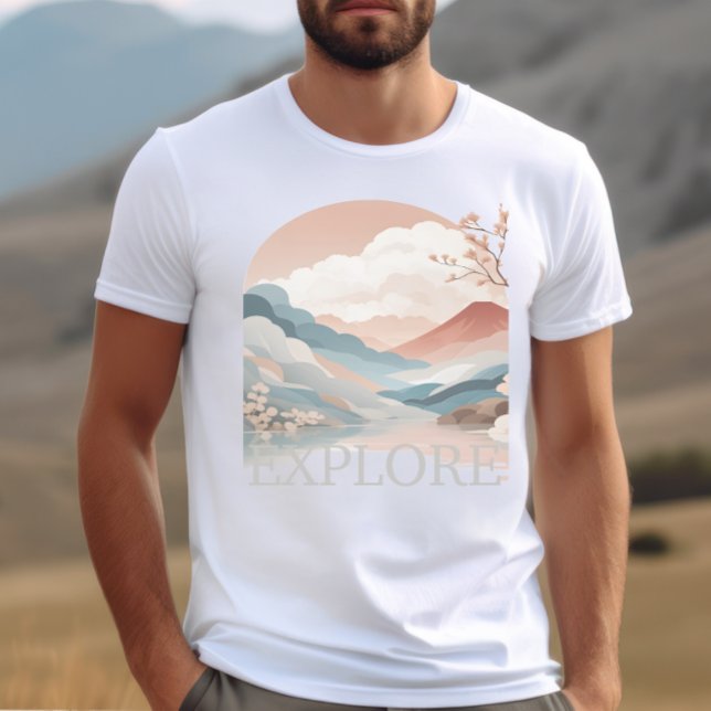 Erforschen Sie das Reiseerlebnis Landscape Grafik T-Shirt (Von Creator hochgeladen)