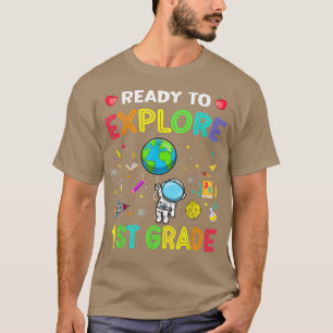 Erforschen Sie den 1. Klasse zurück zum Astronaute T-Shirt