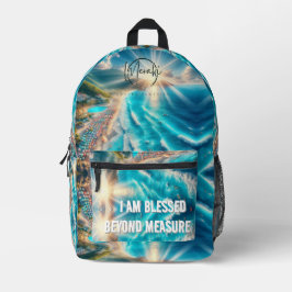 Erforschen Sie mit Zuversicht: Ich bin gesegnet, s Bedruckter Rucksack