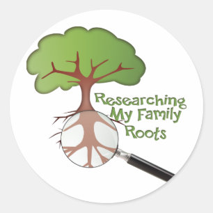 Erforschung meiner Familienwurzeln Runder Aufkleber