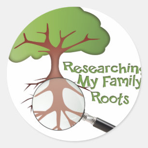 Erforschung meiner Familienwurzeln Runder Aufkleber