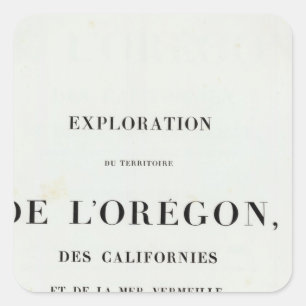 Erforschung von Oregon 3 Quadratischer Aufkleber