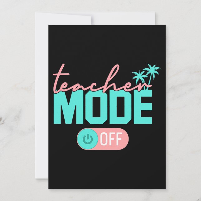 Erfreulicher Lehrermodus am letzten Schulsommer B Einladung (Vorderseite)