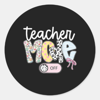 Erfreulicher Lehrermodus am letzten Schulsommer B Runder Aufkleber