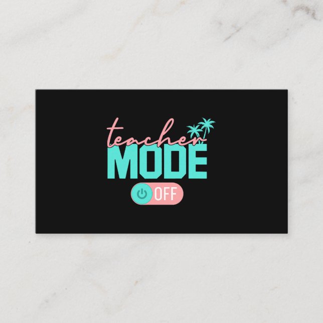 Erfreulicher Lehrermodus am letzten Schulsommer B Visitenkarte (Vorderseite)