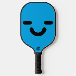 Erfreutes Gesicht Blau Pickleball Schläger