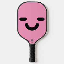 Erfreutes Gesicht Hellrosa Pickleball Schläger