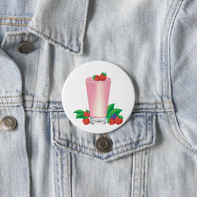 Erfrischend Berry Smoothie Pink Drink Button (Von Creator hochgeladen)