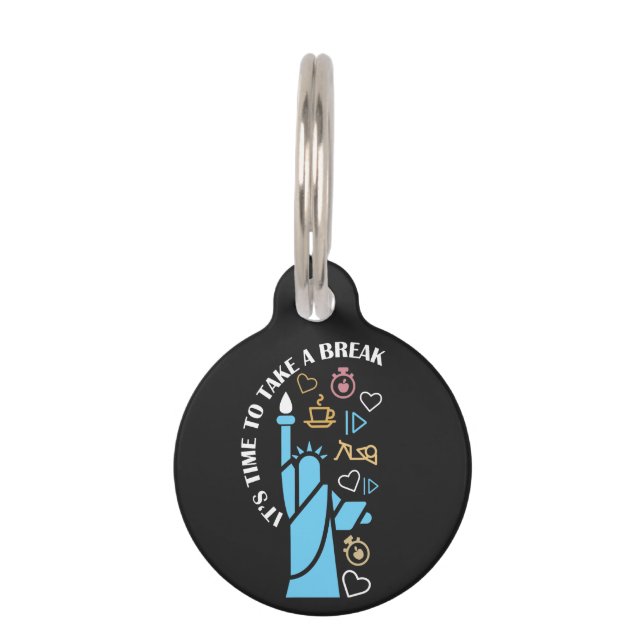 Erfrischend cooles und unterhaltsames Design Haustiermarke (Vorderseite)