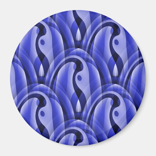 Erfrischende Augenblicke in Blau... Magnet (Vorne)