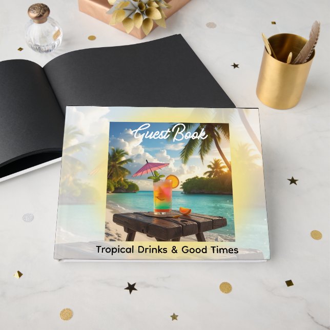 Erfrischende Erinnerungen für Party und Feiern Gästebuch (Vorderseite Offen)
