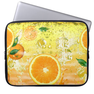 Erfrischende Orangensaft - Laptop-Tasche Laptopschutzhülle