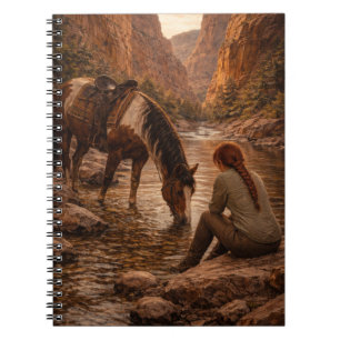 Erfrischende Pause   Pferdekunst   Notizbuch Notizblock