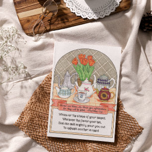 Erfrischende Teapots Freundschaftskarte Dankeskarte