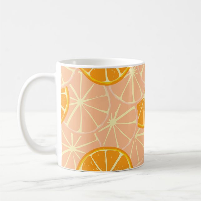 Erfrischende tropische Orangenfrucht Kaffeetasse (Links)