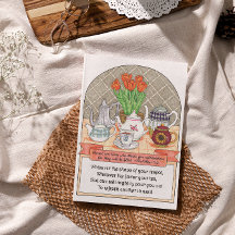 Erfrischender Teekorb Inspirationsquelle Postkarte