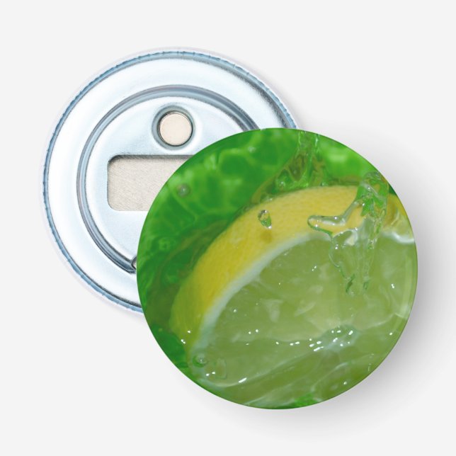 Erfrischender Zitronenspritzer Flaschenöffner (Vorderseite)