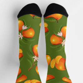 Erfrischendes Orangenmuster Socken