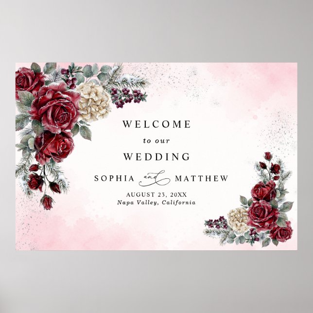 Erfrohrene Rosen Winterhochzeit  Poster (Vorne)