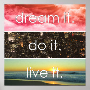 Erfüll Deinen Traum Motivationszitat Poster