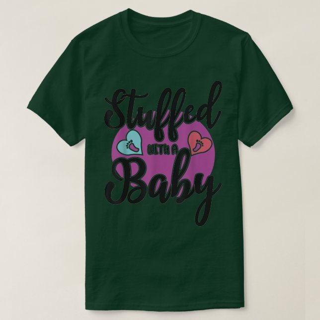 Erfüllt mit Baby Funny Schwanger Mommy Schwangersc T-Shirt (Design vorne)