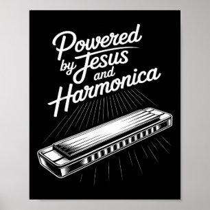 Erfüllt von Jesus und Harmonika Christliche Musik Poster