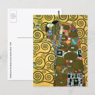 Erfüllung aka Der Kuss von Gustav Klimt Postkarte