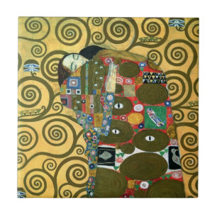 Erfüllung alias The Embrace von Gustav Klimt Fliese