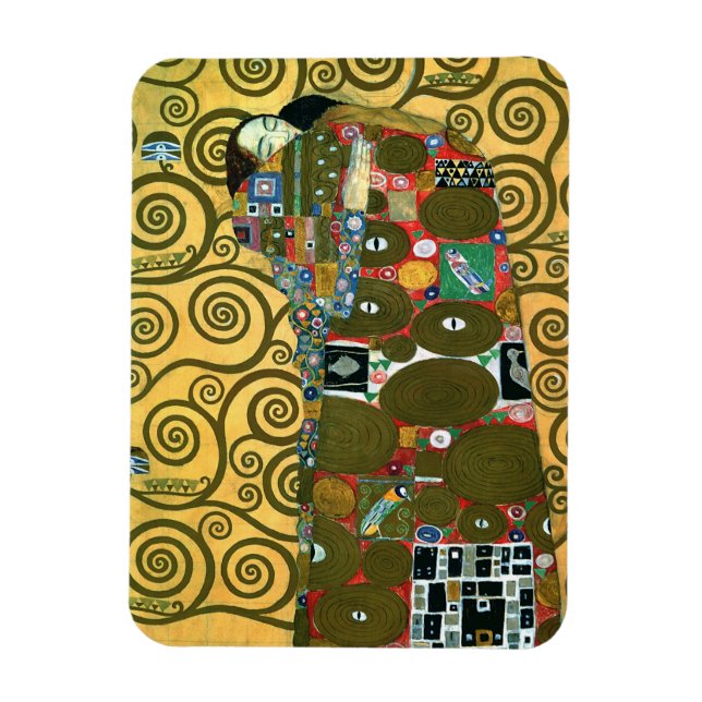 Erfüllung alias The Embrace von Gustav Klimt Magnet (Vertikal)